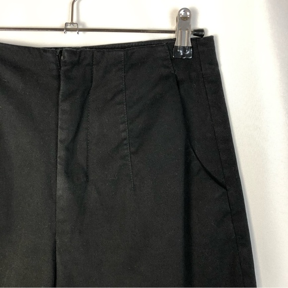 Zara Black High Rise Retro Fit Straight Leg Pants S - Picture 3 of 5